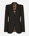 Dolce & Gabbana Turlington Pinstripe Single-breasted Blazer In Multicolor
