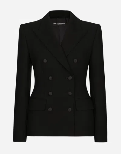 Dolce & Gabbana Double-breasted Blazer In Black