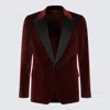 Dolce & Gabbana Cotton-blend Velvet Tuxedo Jacket In Red
