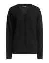 Dolce & Gabbana Gianpiero X  Woman Cardigan Black Size 4 Virgin Wool, Polyurethane, P
