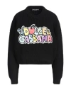 Dolce & Gabbana Gianpiero X  Woman Sweater Black Size 8 Virgin Wool, Polyurethane, Co