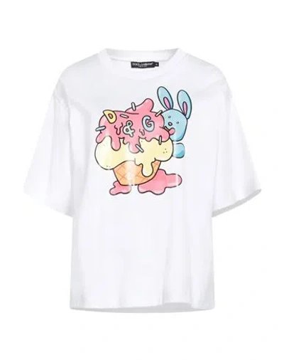 Dolce & Gabbana Gianpiero X  Woman T-shirt White Size S Cotton
