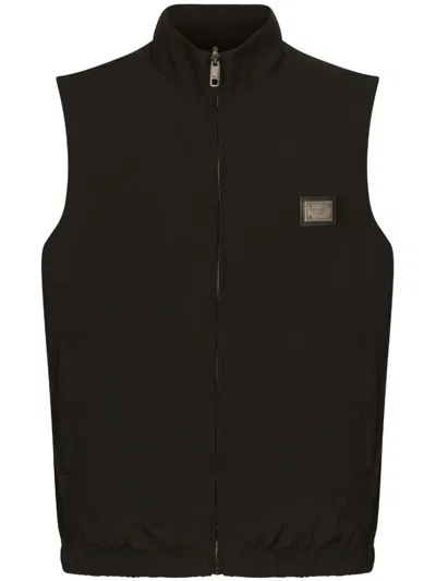 Dolce & Gabbana Reversible Vest In Black