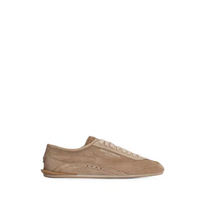 Dolce & Gabbana Dolce E Gabbana Dolce Gimondi Plus Suede Low-top Sneakers For Men In Brown