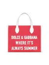 DOLCE & GABBANA GIRL'S ALWAYS SUMMER CANVAS TOTE BAG