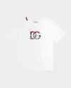 Dolce & Gabbana Girl's Dg Floral Logo Cotton Jersey T-shirt In White