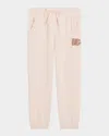 Dolce & Gabbana Girl's Dg Sequined Felpa Patch Sweatpants In Neutral
