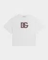 Dolce & Gabbana Girl's Embellished Interlocked Logo-print T-shirt