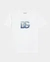 Dolce & Gabbana Girl's Embellished Interlocked Logo-print T-shirt In White