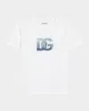 Dolce & Gabbana Girl's Embellished Interlocked Logo-print T-shirt In White