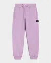 Dolce & Gabbana Boy's Joggers W/ Rubber Logo Patch In Light Purp