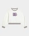 Dolce & Gabbana Girl's Logo-print Maiolica Sweatshirt