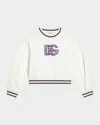 Dolce & Gabbana Girl's Logo-print Maiolica Sweatshirt