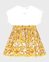 Dolce & Gabbana Print Short-sleeve Dress In White Print
