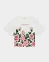 Dolce & Gabbana Floral Cotton T-shirt In White Prnt