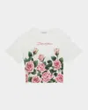 Dolce & Gabbana Floral Cotton T-shirt In White Prnt