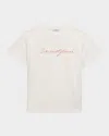 Dolce & Gabbana Girl's Logo Script Short-sleeve T-shirt In White