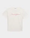 Dolce & Gabbana Girl's Logo Script Short-sleeve T-shirt In White