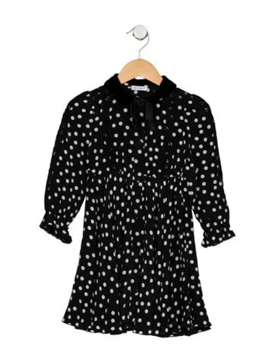 Pre-owned Dolce & Gabbana Babies' Girl's Long Sleeve Dress In Black