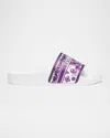 Dolce & Gabbana Majolica-print Flip Flops In White