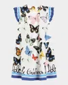 Dolce & Gabbana Butterfly-print Dress In White Prnt