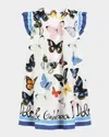 Dolce & Gabbana Butterfly-print Dress In White Prnt