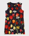 Dolce & Gabbana Interlock Dress With Tulip Print In Multiprint
