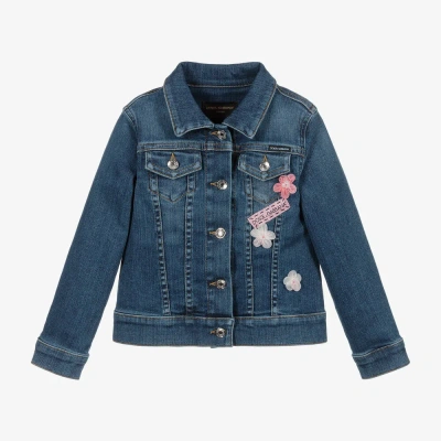 Dolce & Gabbana Babies' Girls Blue Denim Jacket