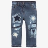 DOLCE & GABBANA GIRLS BLUE JOG JEANS