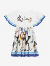 Dolce & Gabbana Girls Butterfly Print Dress In White