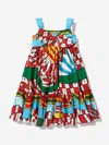 Dolce & Gabbana Sleeveless Carretto-print Dress In Multicoloured