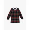 Dolce & Gabbana Check-tartan Tartan-print Long-sleeve Wool-blend Dress 4-10 Y In Check-tartan