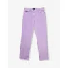 DOLCE & GABBANA DOLCE & GABBANA GIRLS COMBINED COLOUR KIDS FADED-WASH BRAND-PATCH, STRAIGHT-LEG SLIM-FIT JEANS 10-12