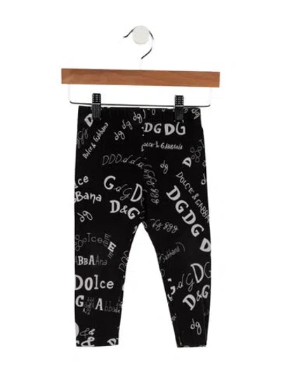 Pre-owned Dolce & Gabbana Babies' Girls Cotton Leggings In Black