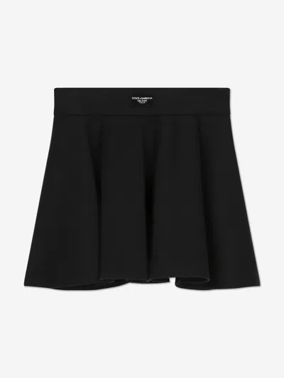 Dolce & Gabbana Kids'  Girls Cotton Skirt In Blue