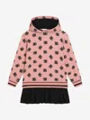Dolce & Gabbana Fleece Dg Logo Dress In Pink