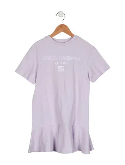 Pre-owned Dolce & Gabbana Kids' Girls' Dress W/tags In Purple