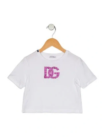 Pre-owned Dolce & Gabbana Babies' Girls' Embellished T-shirt In Multi