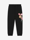Dolce & Gabbana Girls Embroidered Tulip Joggers In Blue