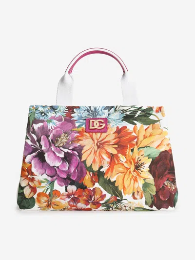 Dolce & Gabbana Kids'  Girls Floral Canvas Handbag In Multi