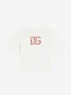 Dolce & Gabbana Baby Girls Floral Dg Logo T-shirt In White