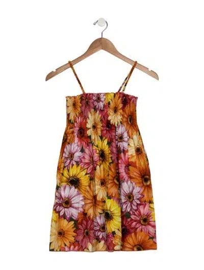 Pre-owned Dolce & Gabbana Kids' Girls' Floral Dress In Pink