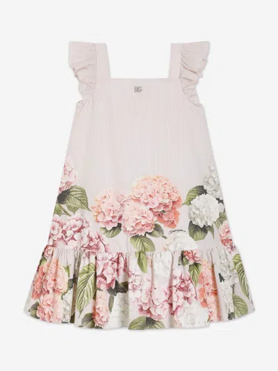 Dolce & Gabbana Babies'  Girls Hydrangea Print Dress In Pink