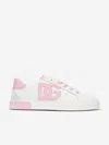 Dolce & Gabbana Portofino Vintage Calfskin Sneakers In White