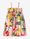 DOLCE & GABBANA GIRLS LEMON PRINT SLEEVELESS DRESS