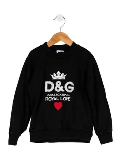 Pre-owned Dolce & Gabbana Babies' Girls' Logo Graphic Sweatshirt In Black