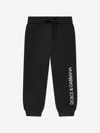 Dolce & Gabbana Girls Logo Joggers In Black