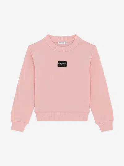 DOLCE & GABBANA DOLCE & GABBANA GIRLS LOGO LABEL SWEATSHIRT