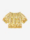 Dolce & Gabbana Blouse With Print In Yellow