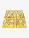 Dolce & Gabbana Majolica-print Cotton Skirt In Yellow